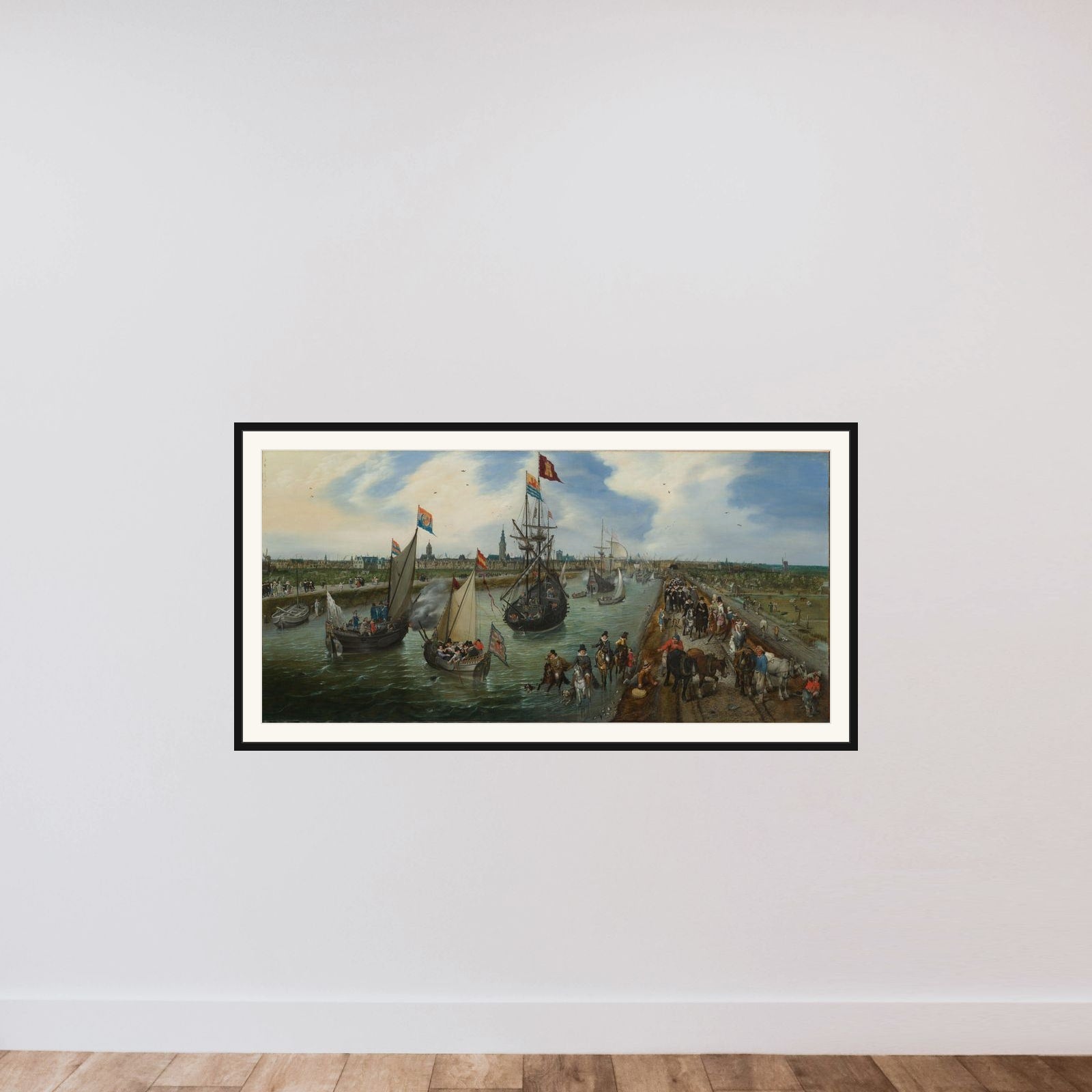 The Departure of a Dignitary from Middelburg framed — shown to scale