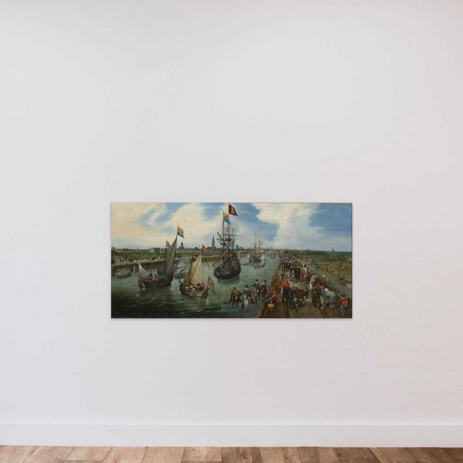 The Departure of a Dignitary from Middelburg unframed — shown to scale