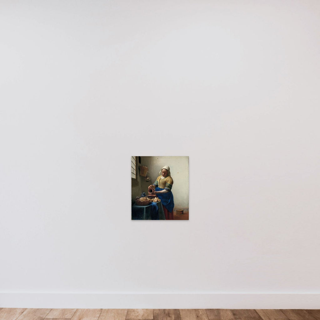 The Milkmaid unframed — shown to scale