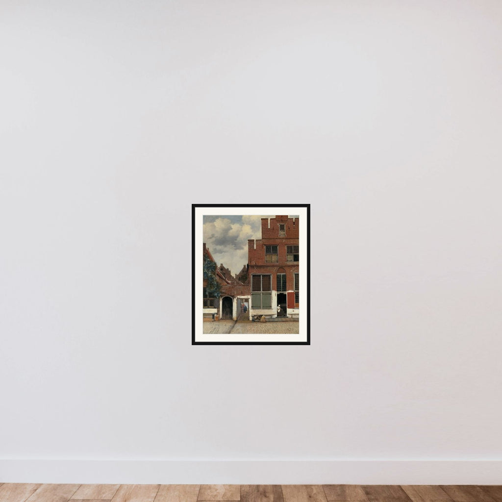 View of Houses in Delft, Known as ‘The Little Street’ framed — shown to scale