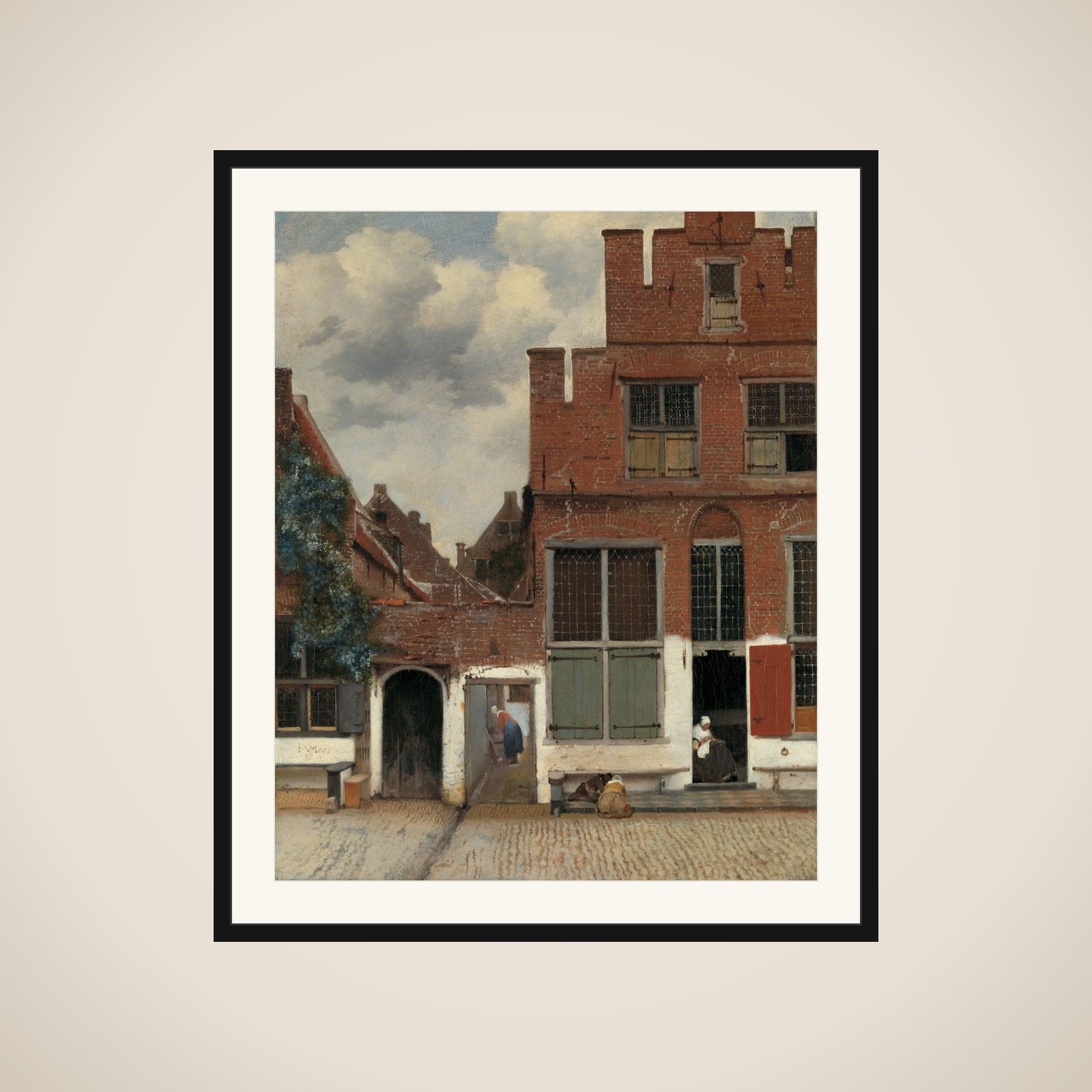 View of Houses in Delft, Known as ‘The Little Street’ framed