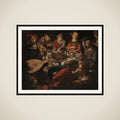 The calling of St John during the marriage at Cana framed