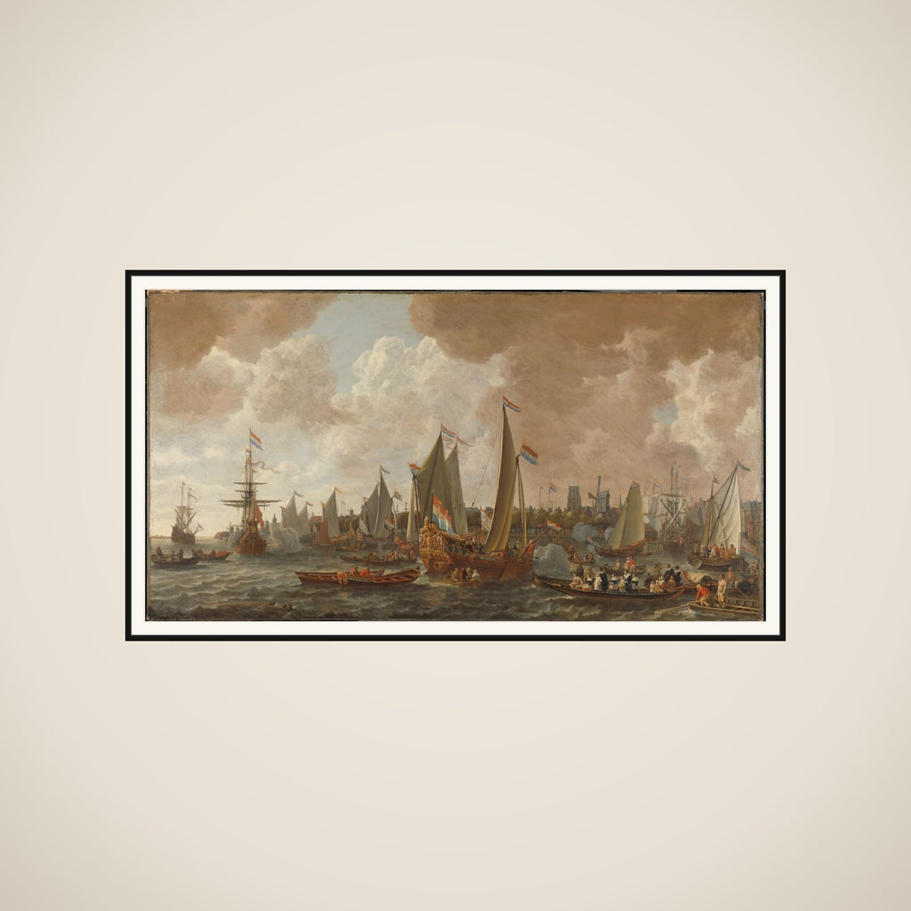 Arrival of Charles II, King of England, in Rotterdam, 24 May 1660 framed