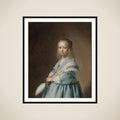 Portrait of a Girl Dressed in Blue framed
