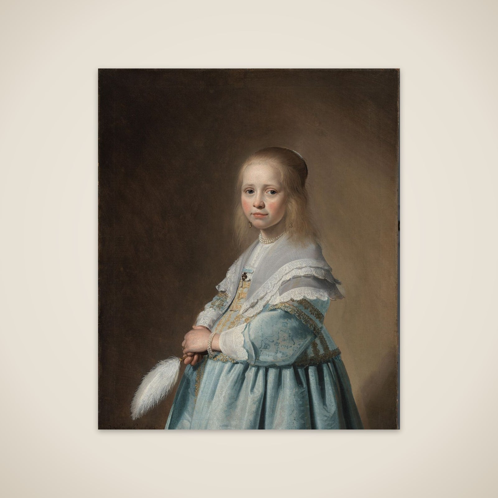 Portrait of a Girl Dressed in Blue unframed print