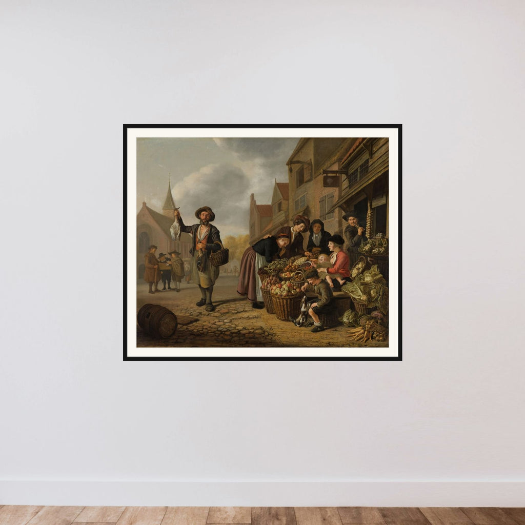 The Greengrocer's Shop De Buyskool framed — shown to scale