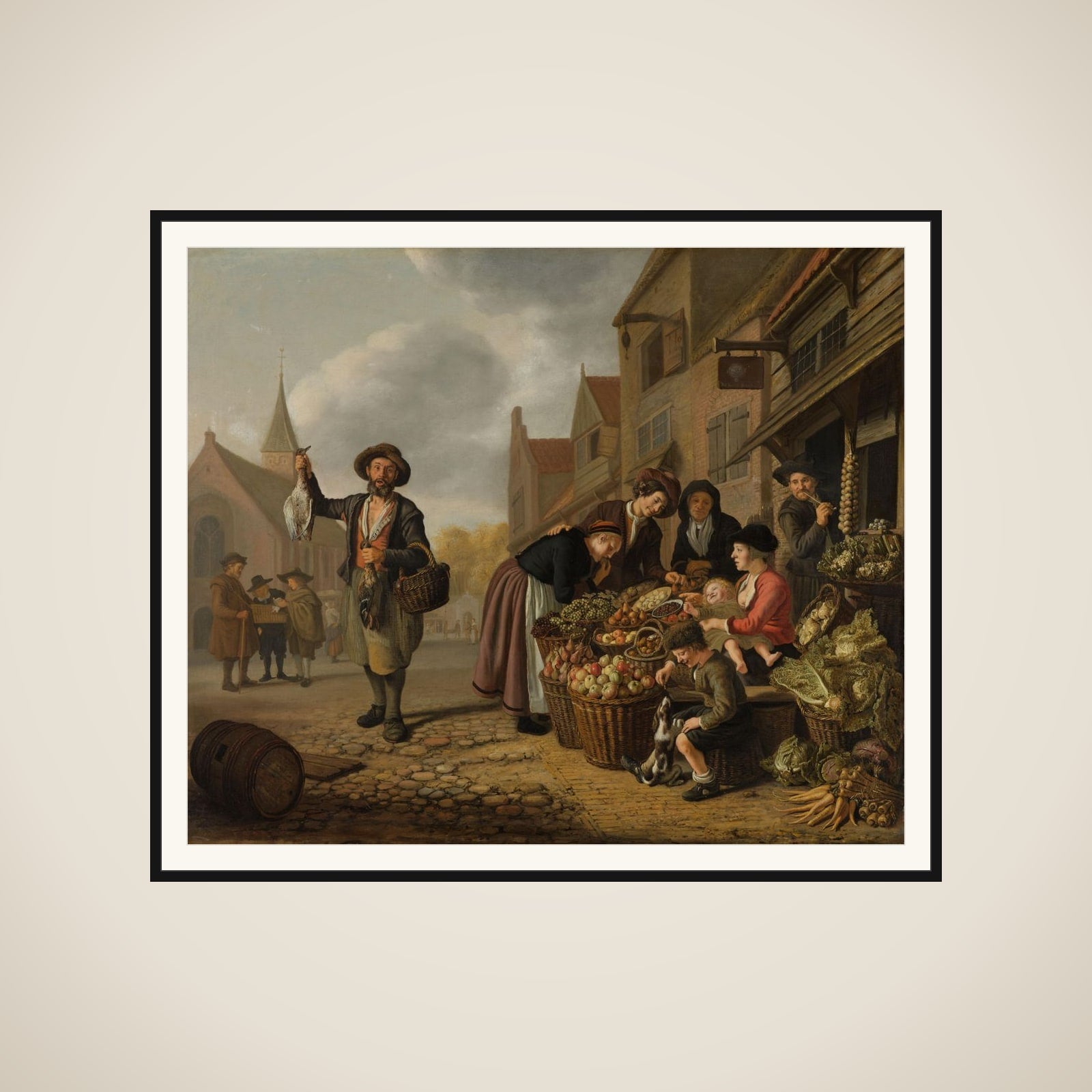 The Greengrocer's Shop De Buyskool framed