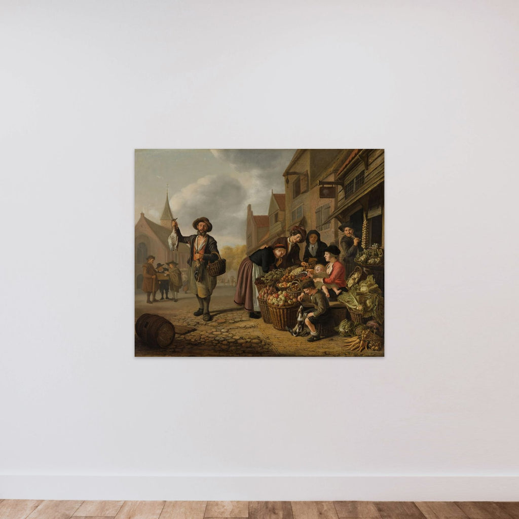 The Greengrocer's Shop De Buyskool unframed — shown to scale