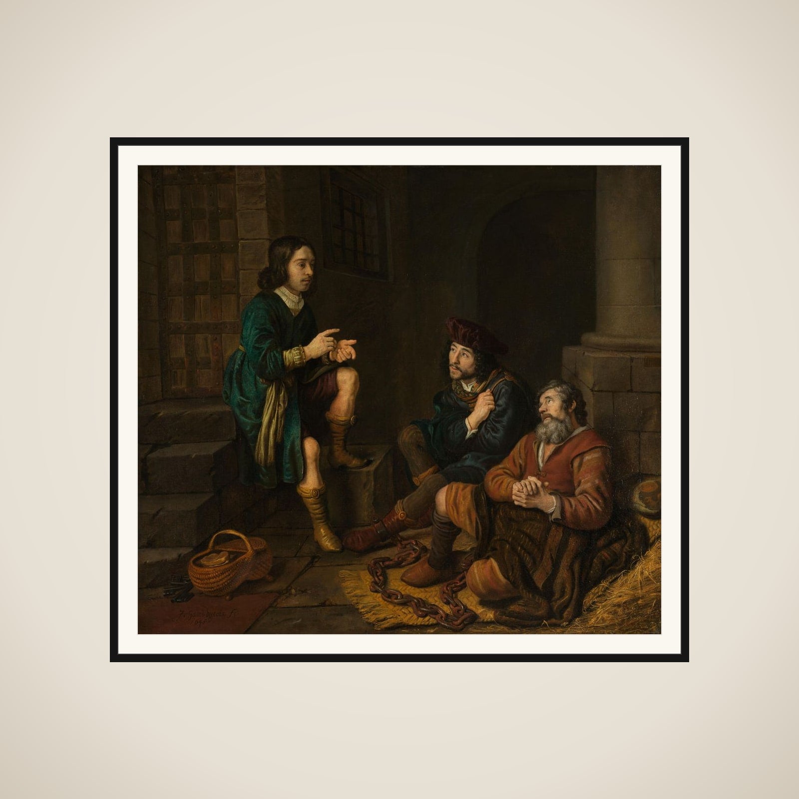 Joseph Interprets the Dreams of the Baker and the Butler framed