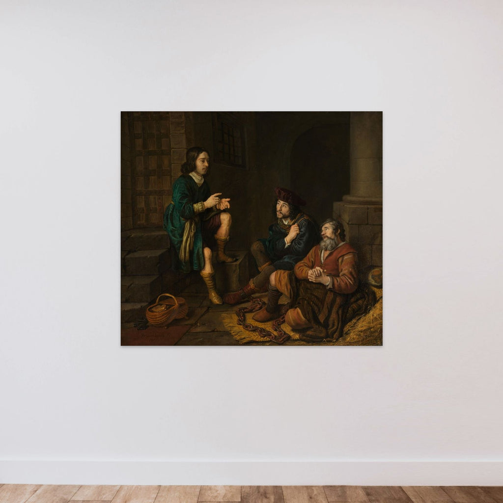 Joseph Interprets the Dreams of the Baker and the Butler unframed — shown to scale