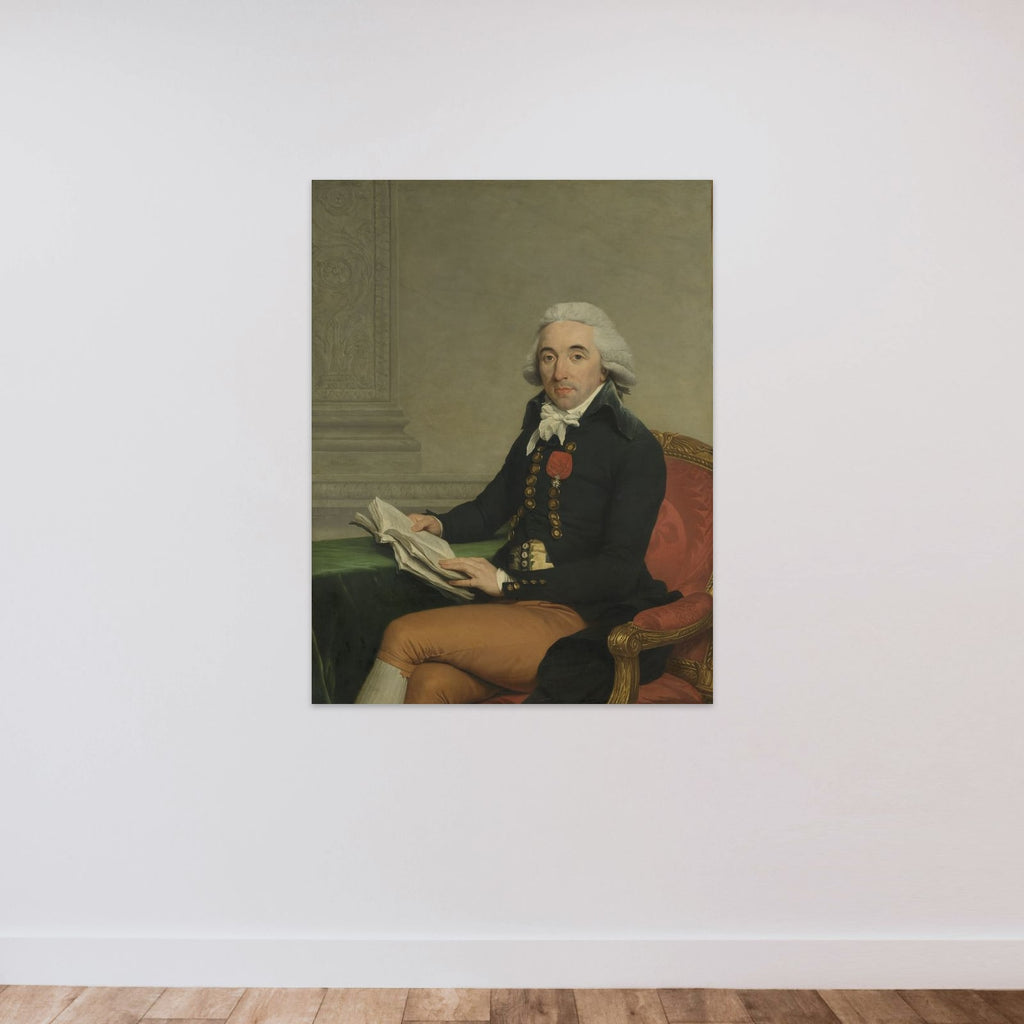 Portrait of a Man unframed — shown to scale