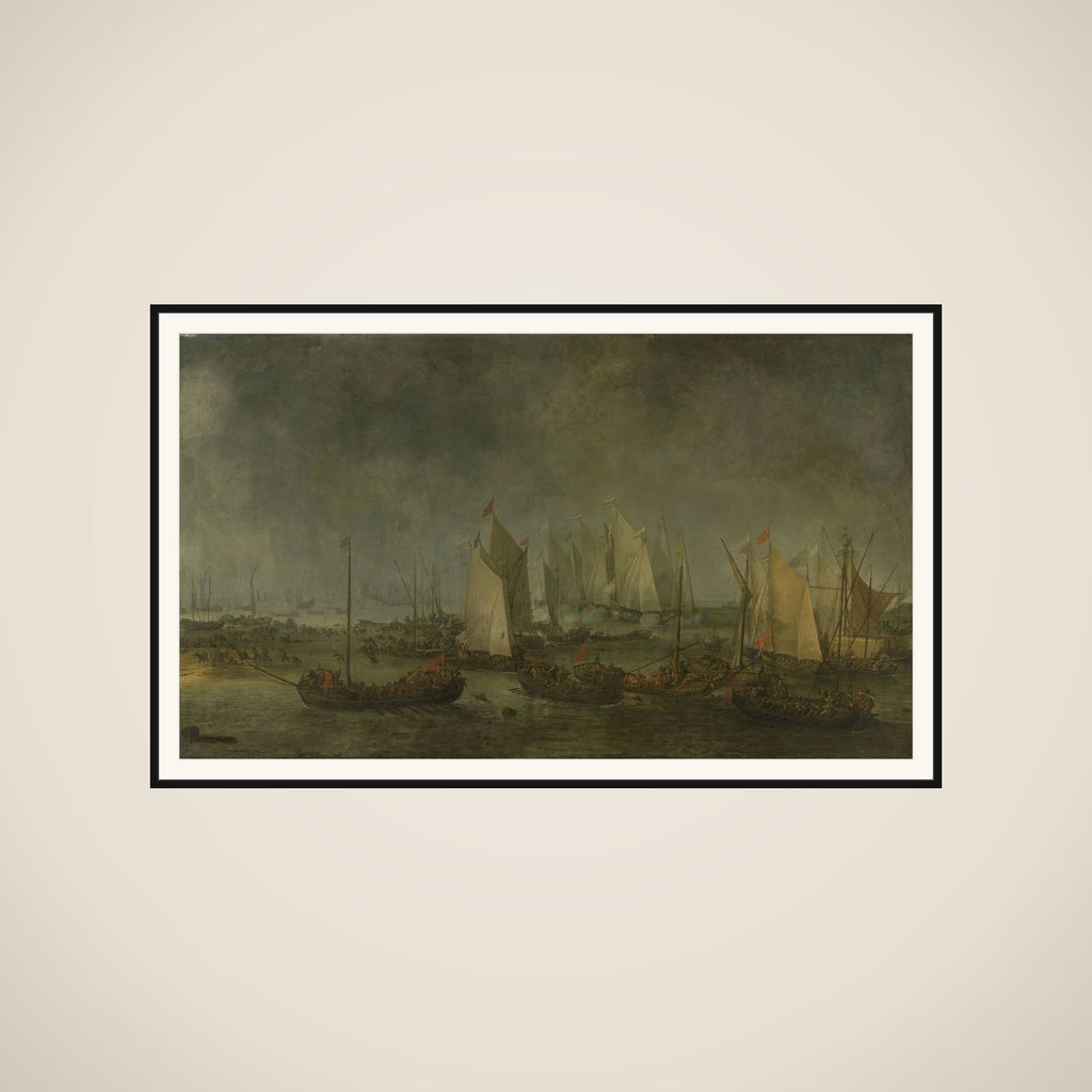The Battle of the Slaak between the Dutch and Spanish Fleets on the Night of 12-13 September framed