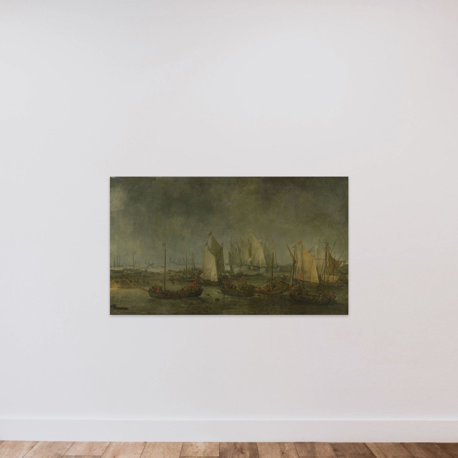 The Battle of the Slaak between the Dutch and Spanish Fleets on the Night of 12-13 September unframed — shown to scale