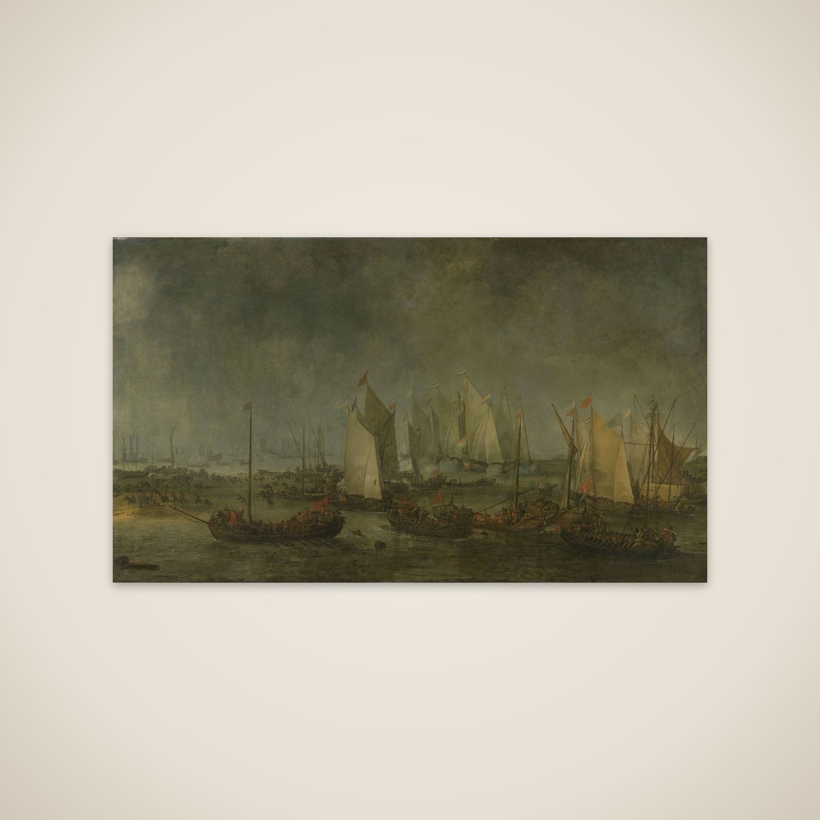 The Battle of the Slaak between the Dutch and Spanish Fleets on the Night of 12-13 September unframed print