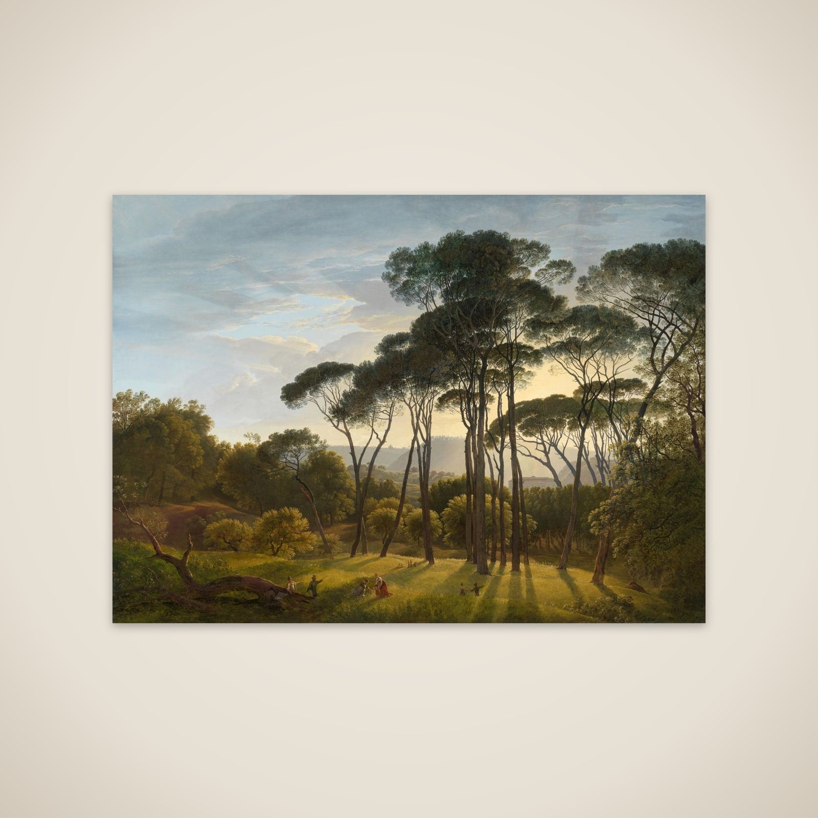 Italian Landscape with Umbrella Pines unframed print