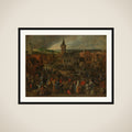 Market Day in a Flemish Town framed