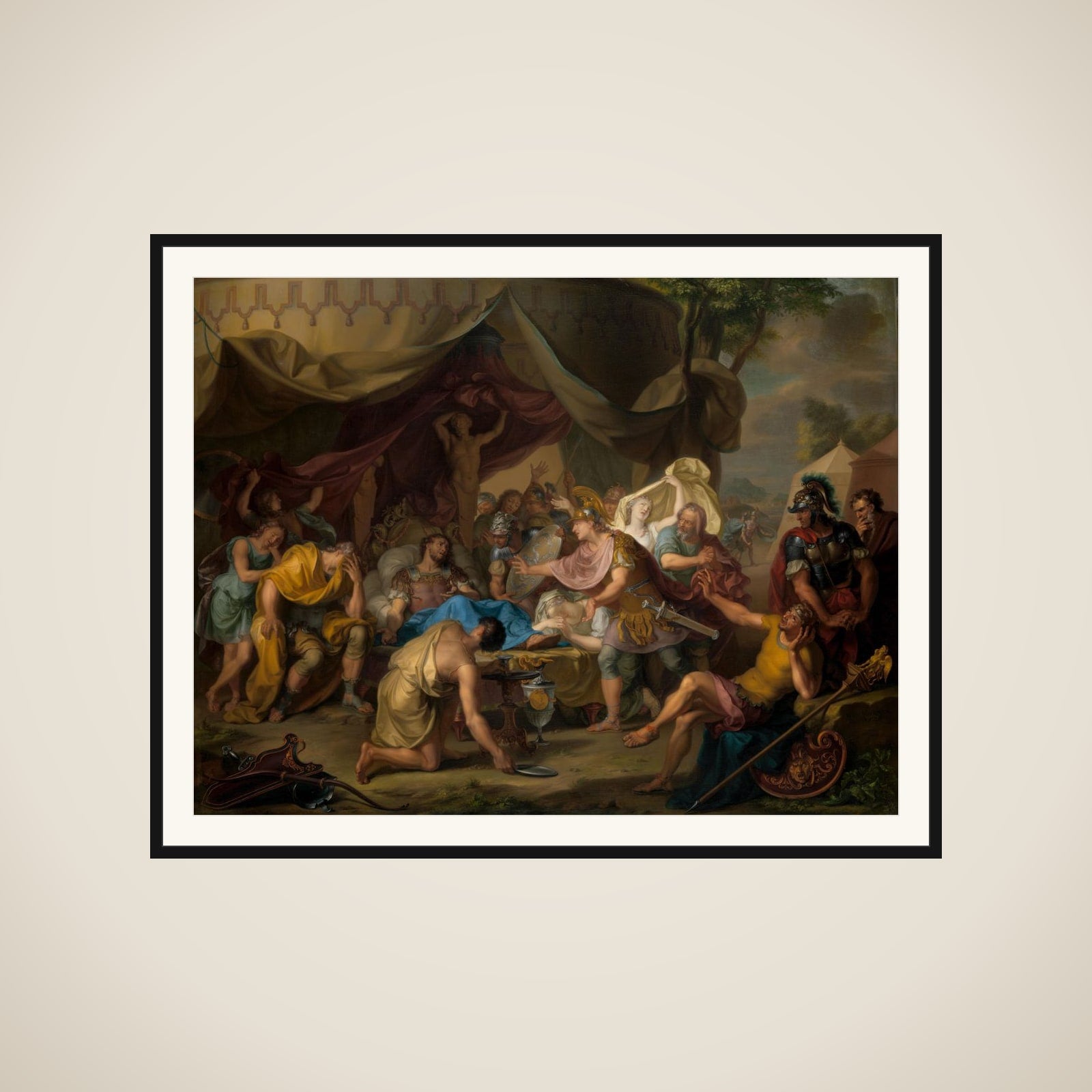 The Death of Epaminondas framed