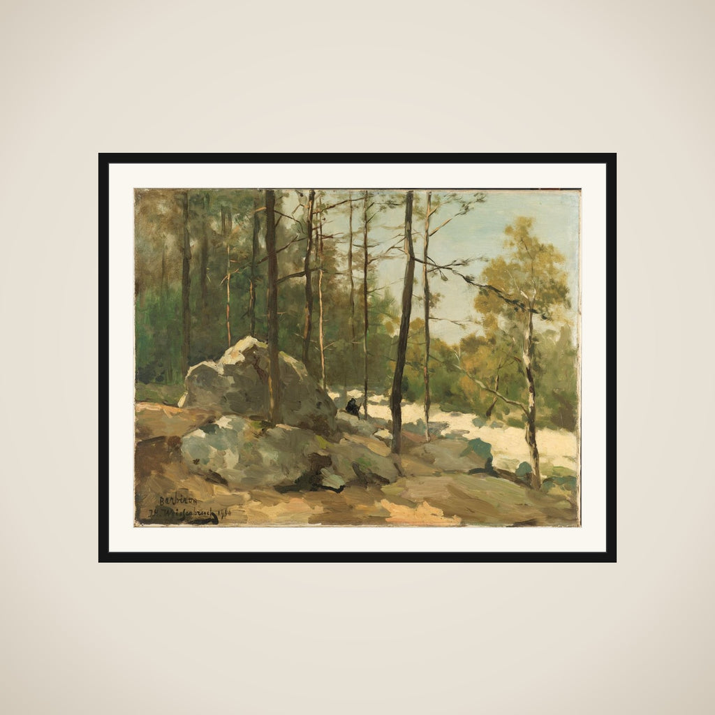 Wooded View near Barbizon framed