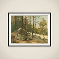 Wooded View near Barbizon framed