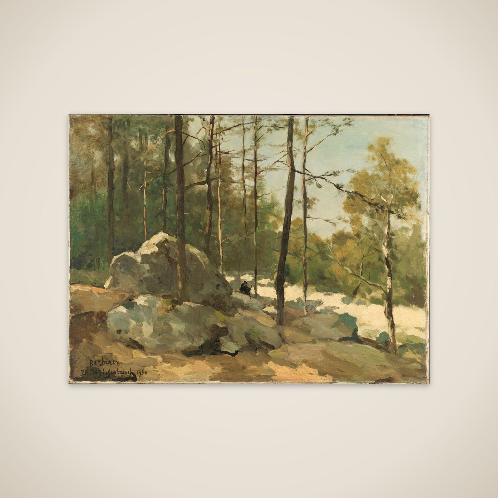 Wooded View near Barbizon unframed print
