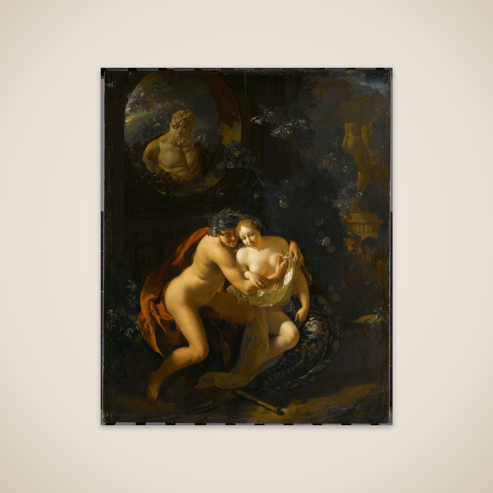 A Couple Making Love in a Park Spied on by Children unframed print