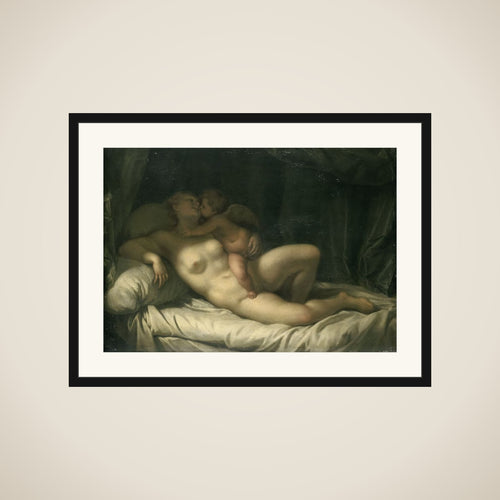 Amor Kissing Venus framed