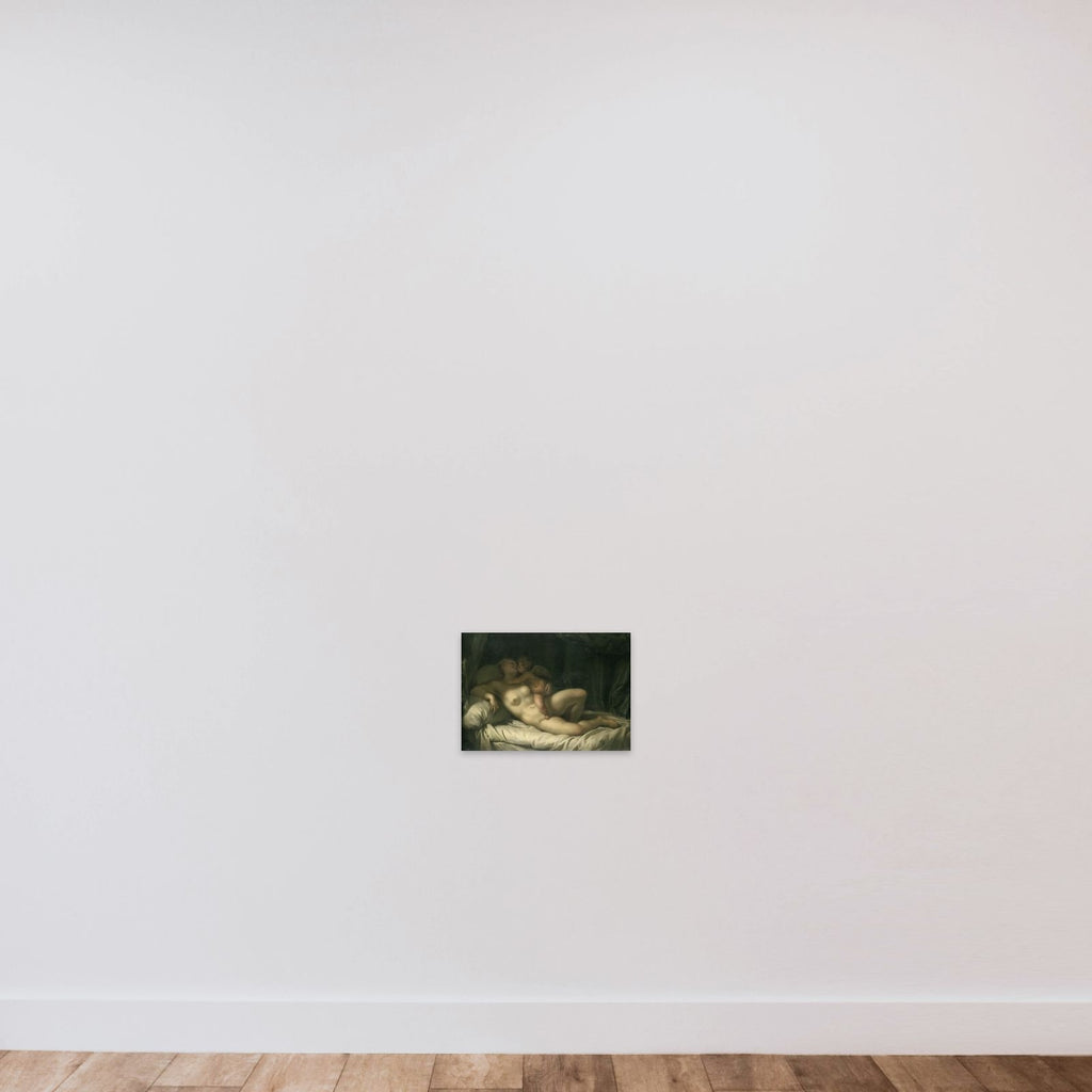 Amor Kissing Venus unframed — shown to scale