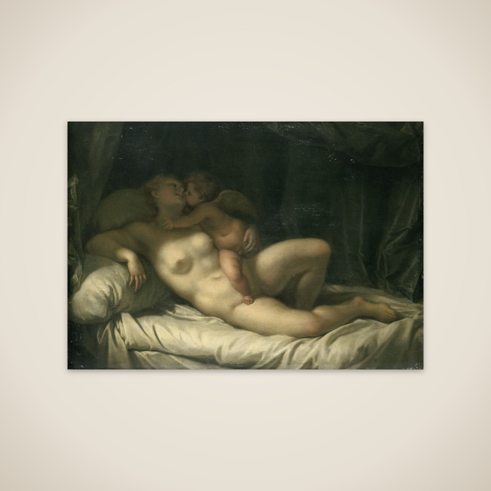 Amor Kissing Venus unframed print