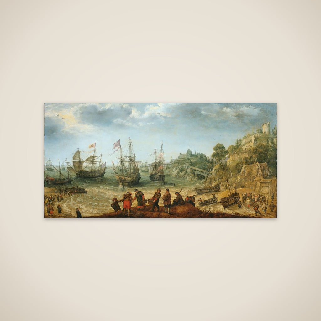 Ships off a Rocky Coast unframed print