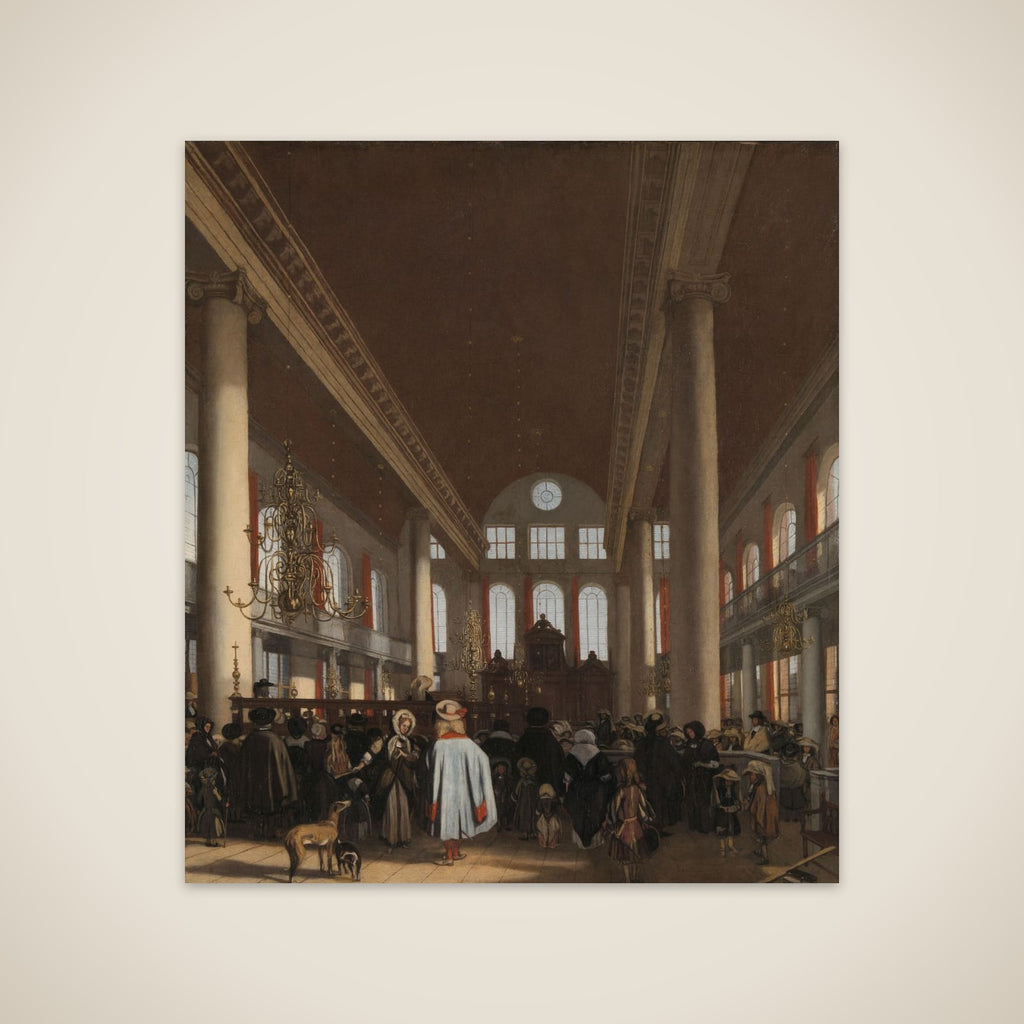 Interior of the Portuguese Synagogue in Amsterdam unframed print