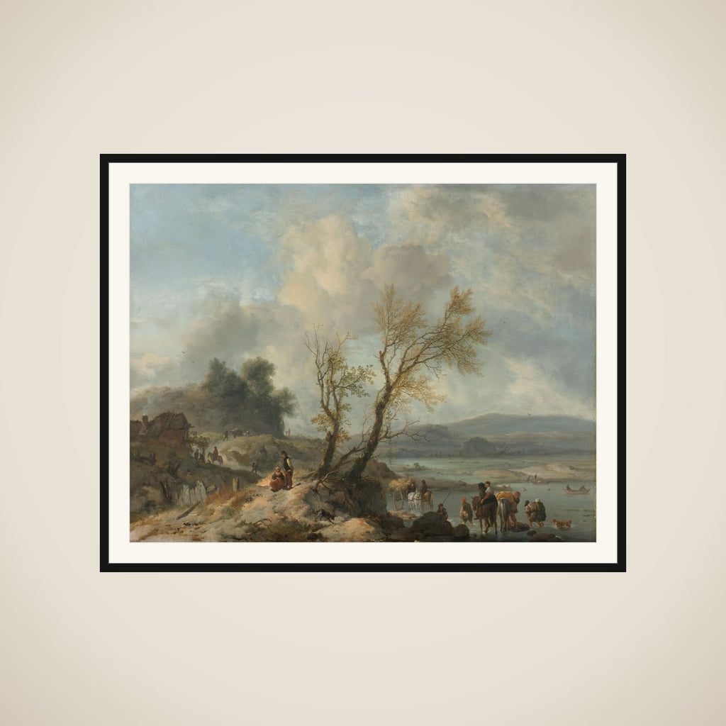 Landscape with Sandy Path beside a River framed