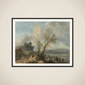 Landscape with Sandy Path beside a River framed