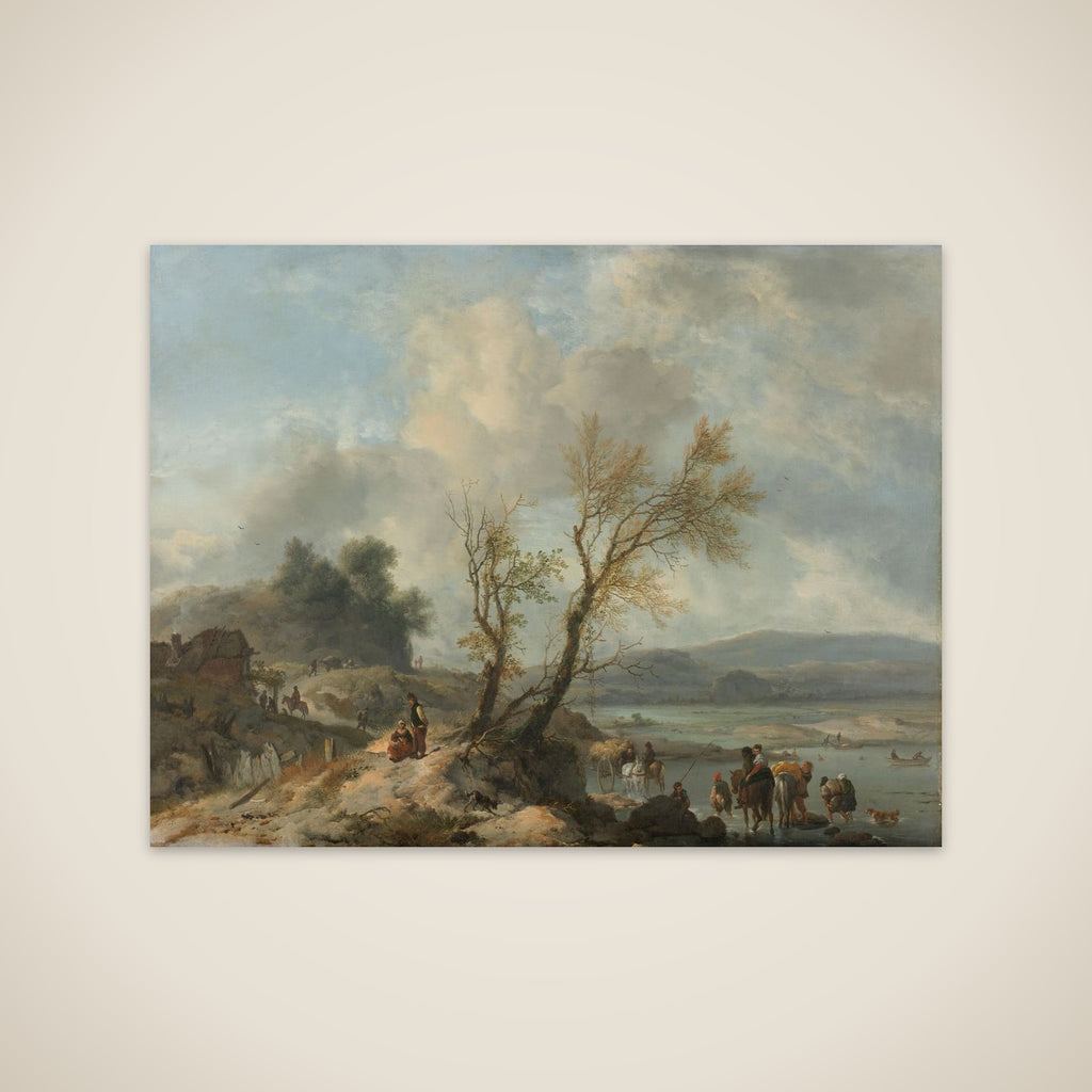 Landscape with Sandy Path beside a River unframed print