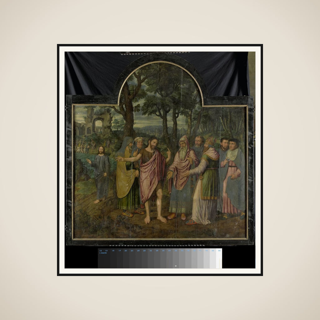 Triptych with Scenes from the Life of St John the Baptist framed
