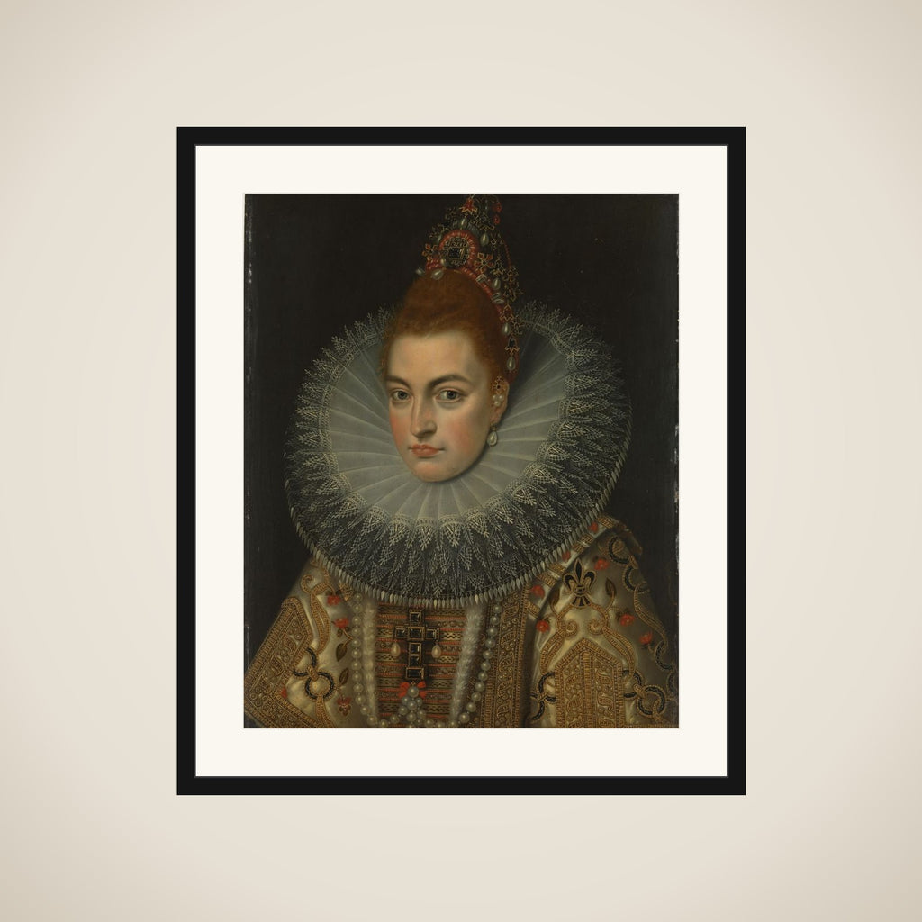 Portrait of Archduchess Isabella Clara Eugenia (1566-1633), Infanta of Spain framed