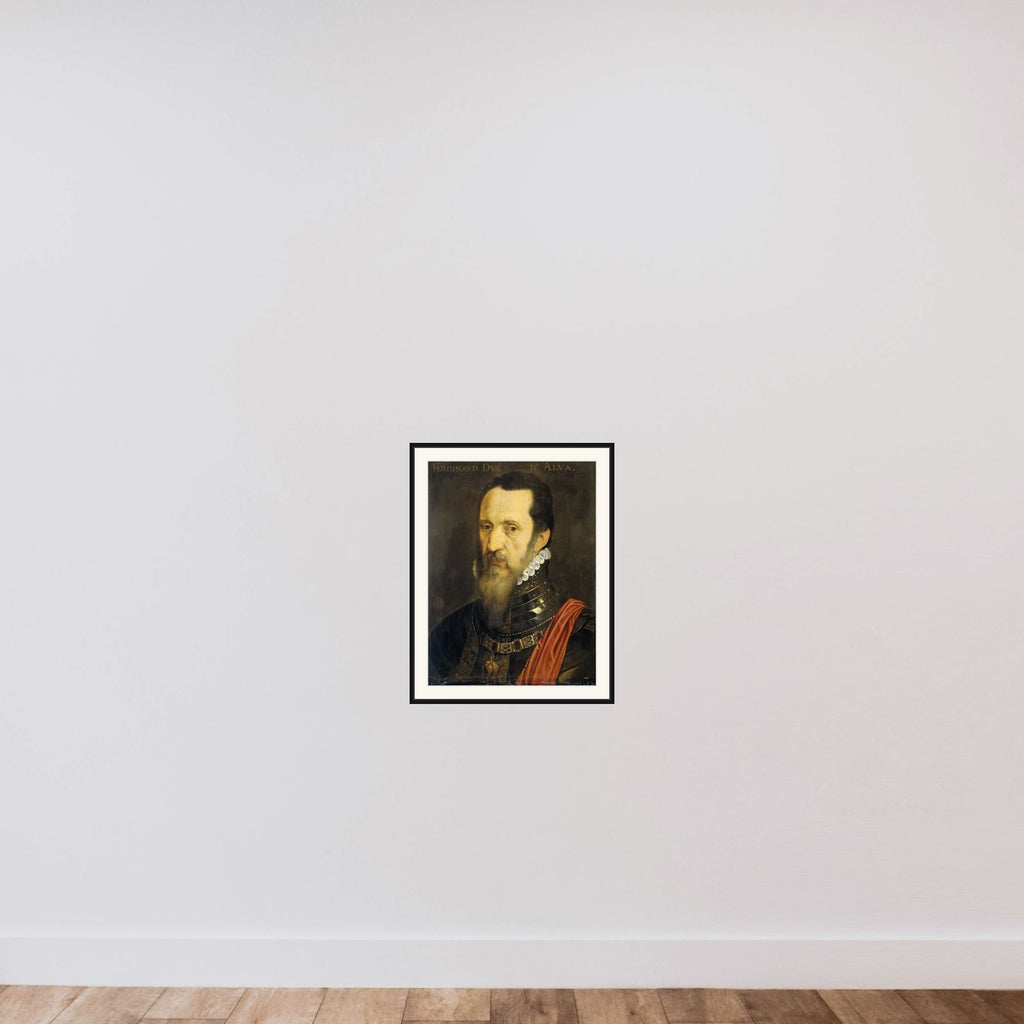 Portrait of Fernando Alvarez de Toledo, Duke of Alba framed — shown to scale