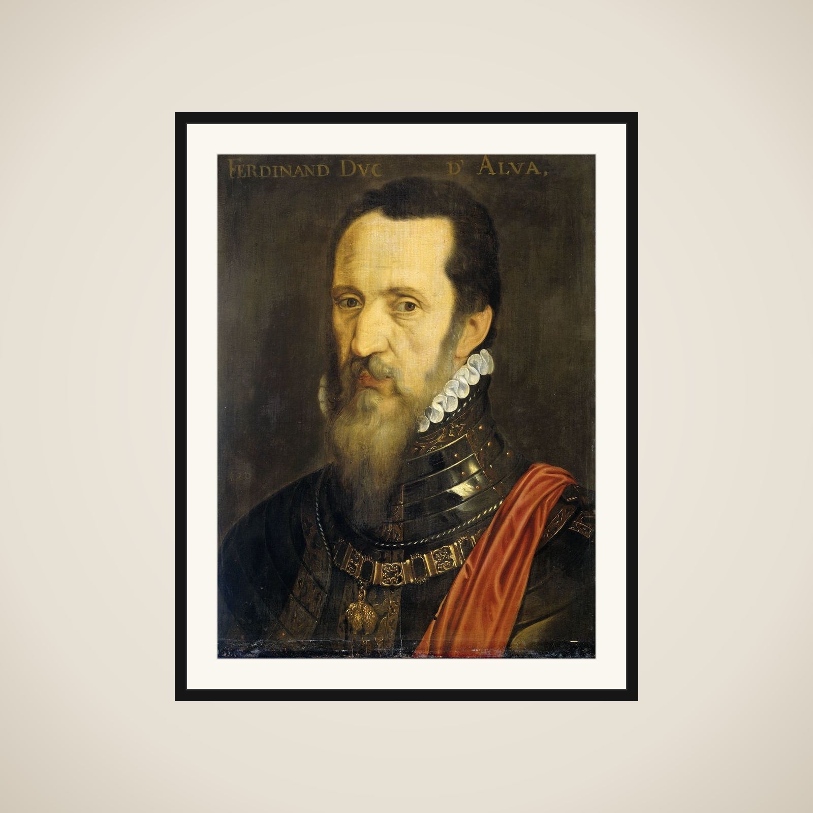 Portrait of Fernando Alvarez de Toledo, Duke of Alba framed