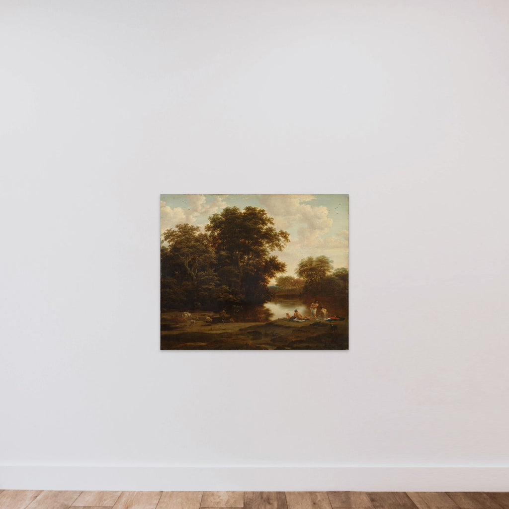 Landscape with Bathers unframed — shown to scale