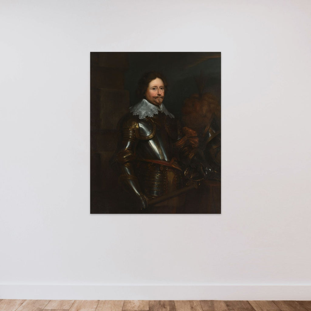 Portrait of the Stadholder Frederik Hendrik (1584-1647), Prince of Orange unframed — shown to scale