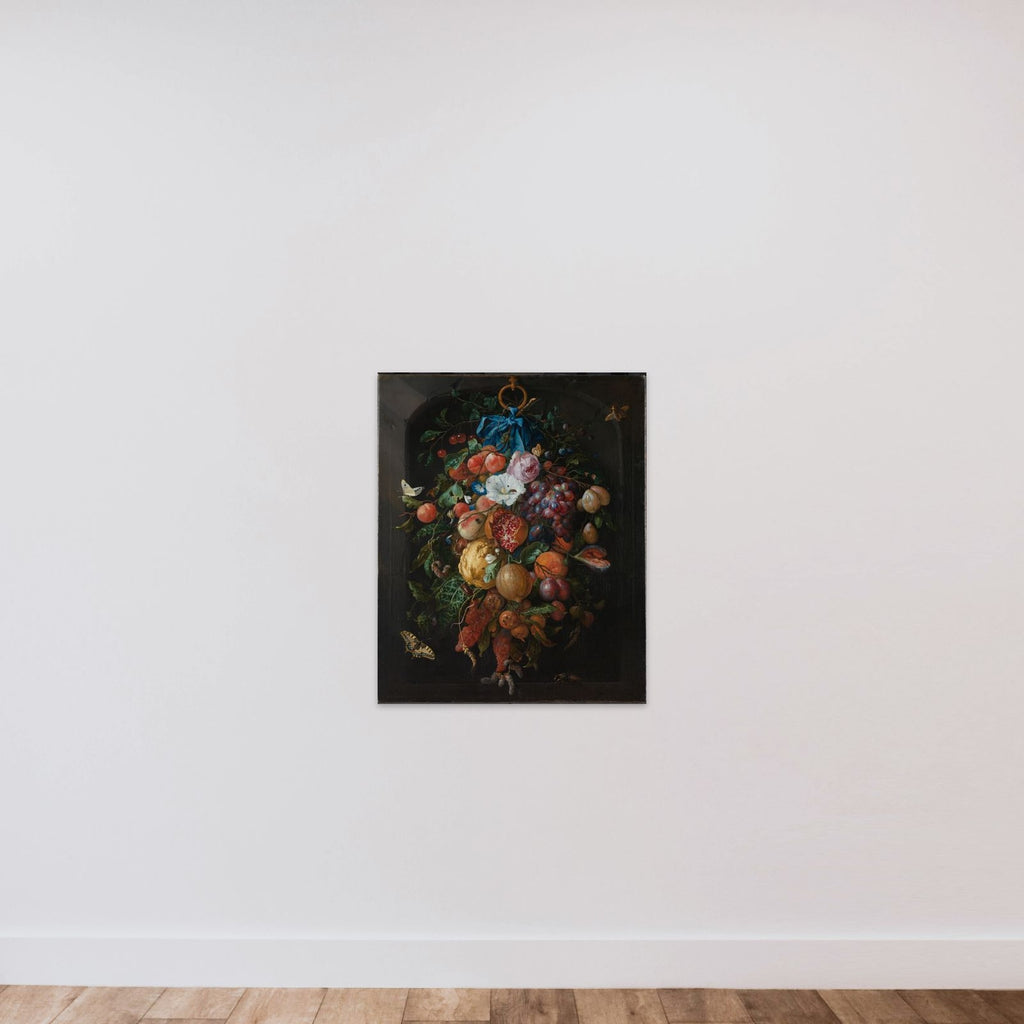 Festoon of Fruits and Flowers unframed — shown to scale