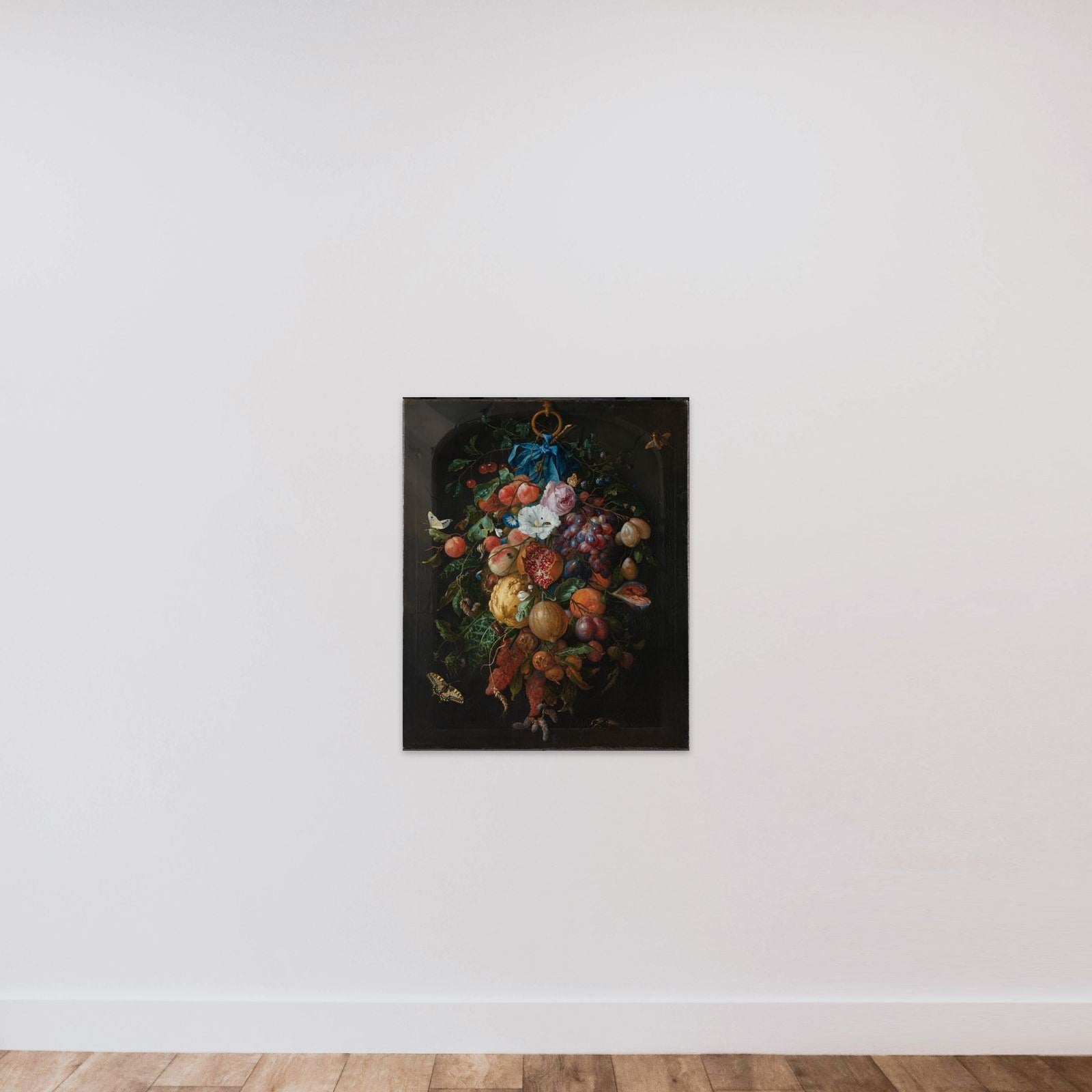 Festoon of Fruits and Flowers unframed — shown to scale