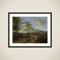 Italian Landscape with Herdsmen framed