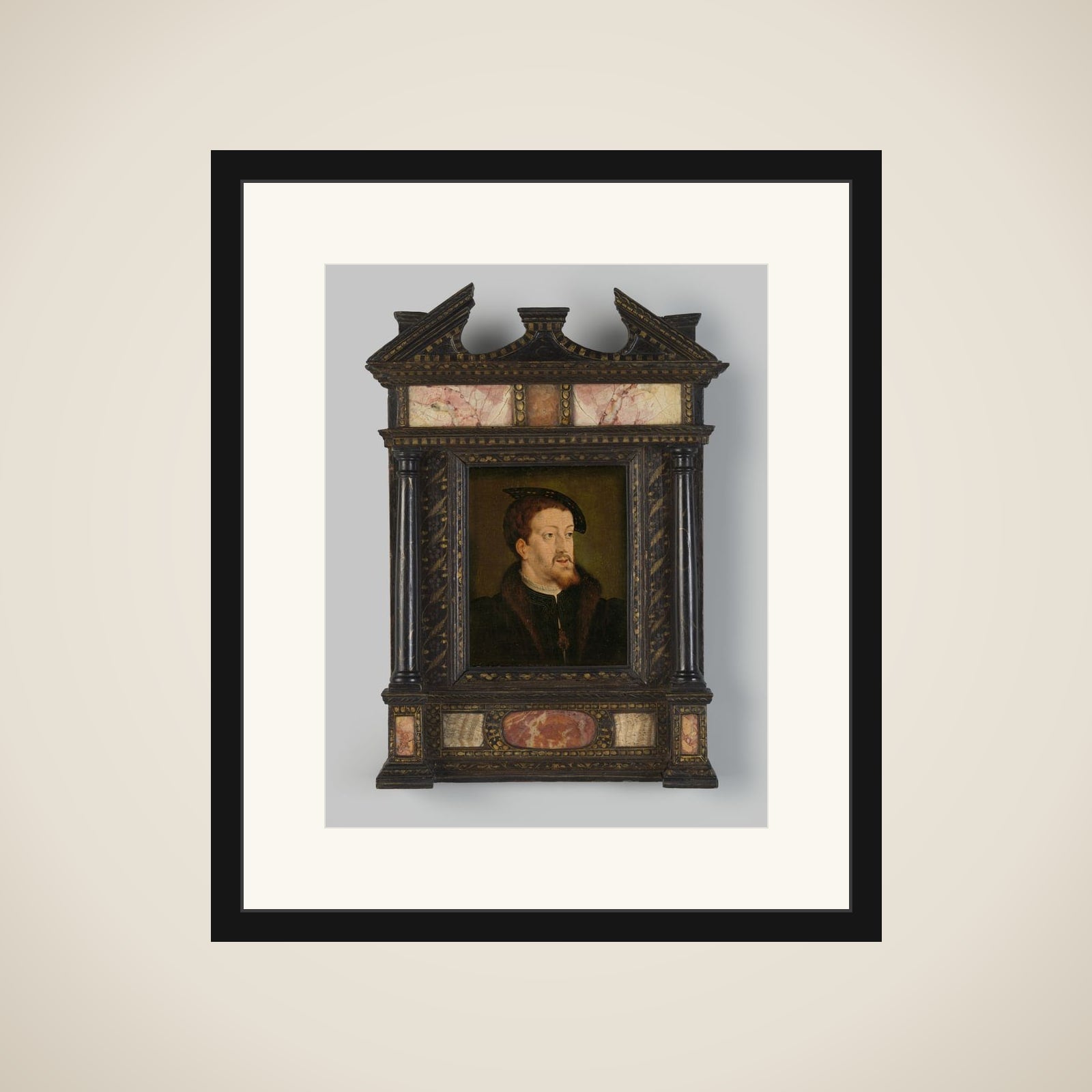 Portrait of Charles V, Holy Roman Emperor framed