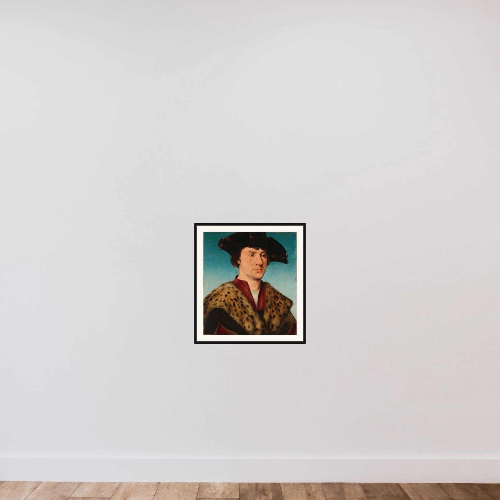Portrait of a Man framed — shown to scale