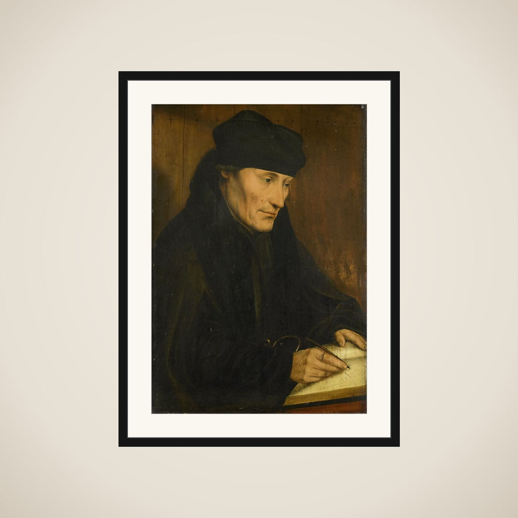 Portrait of Desiderius Erasmus framed