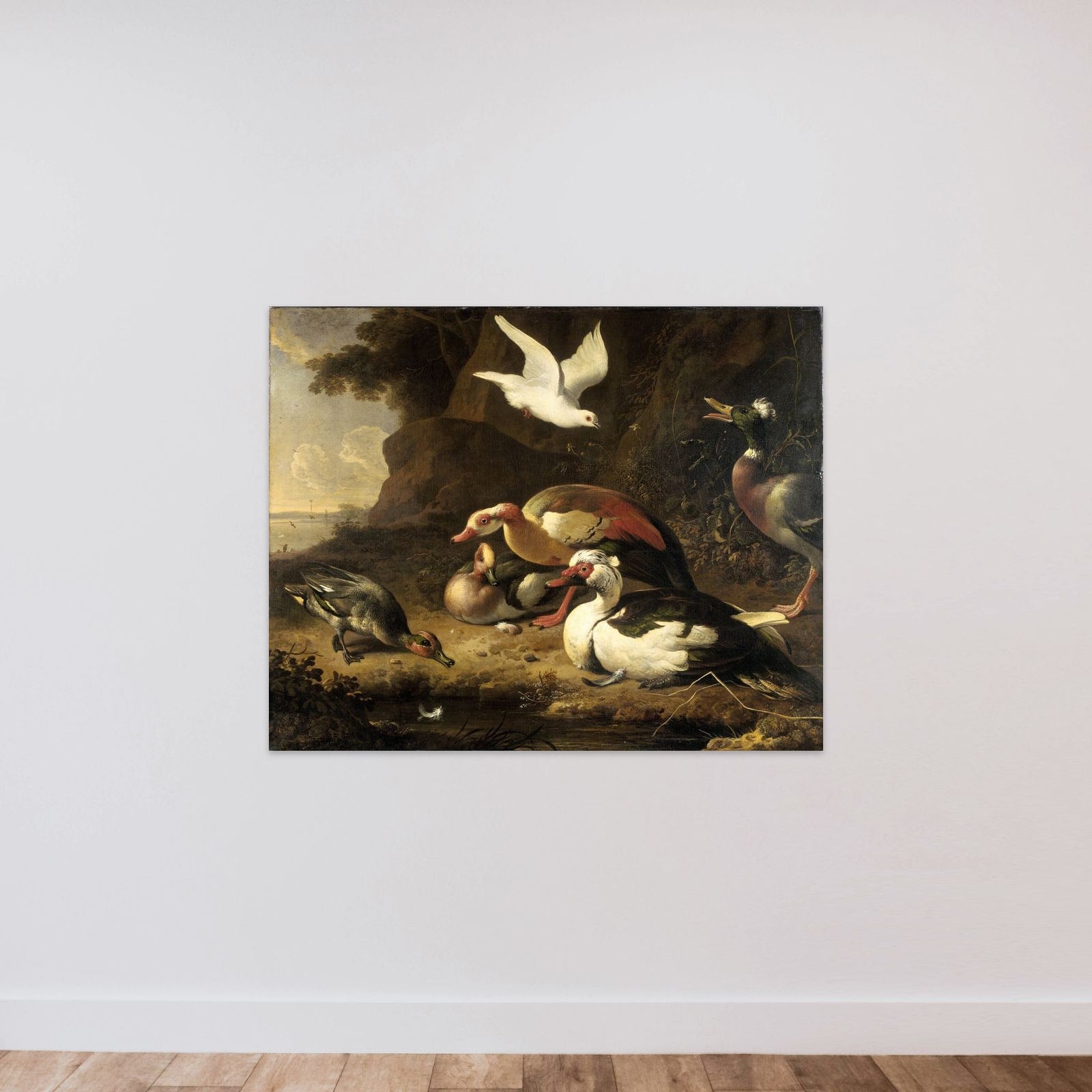 Ducks unframed — shown to scale
