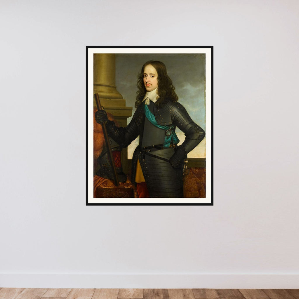 Portrait of Willem II (1626-50), Prince of Orange framed — shown to scale