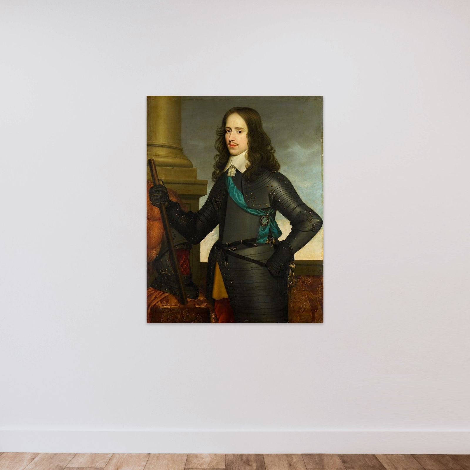 Portrait of Willem II (1626-50), Prince of Orange unframed — shown to scale