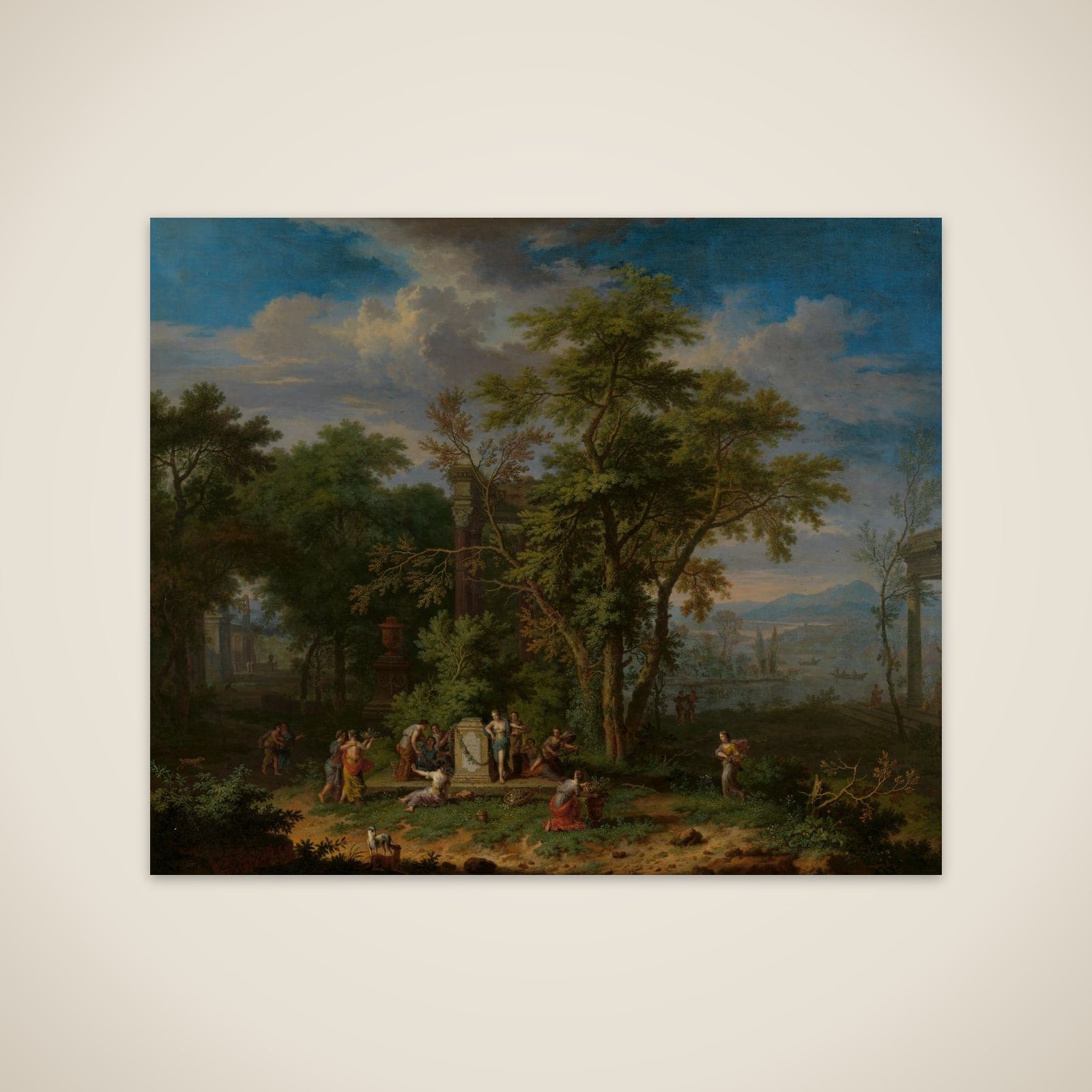 Arcadian Landscape with a Ceremonial Sacrifice unframed print