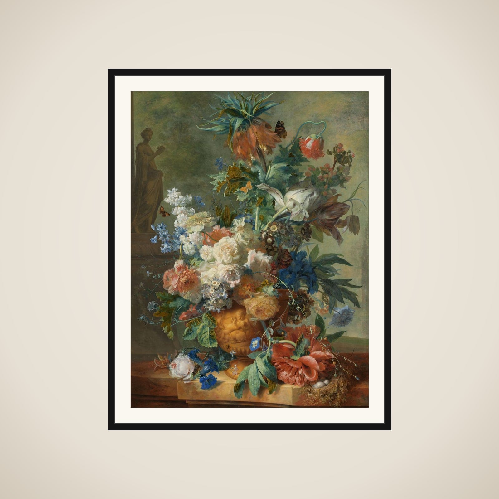 Still Life with Flowers framed